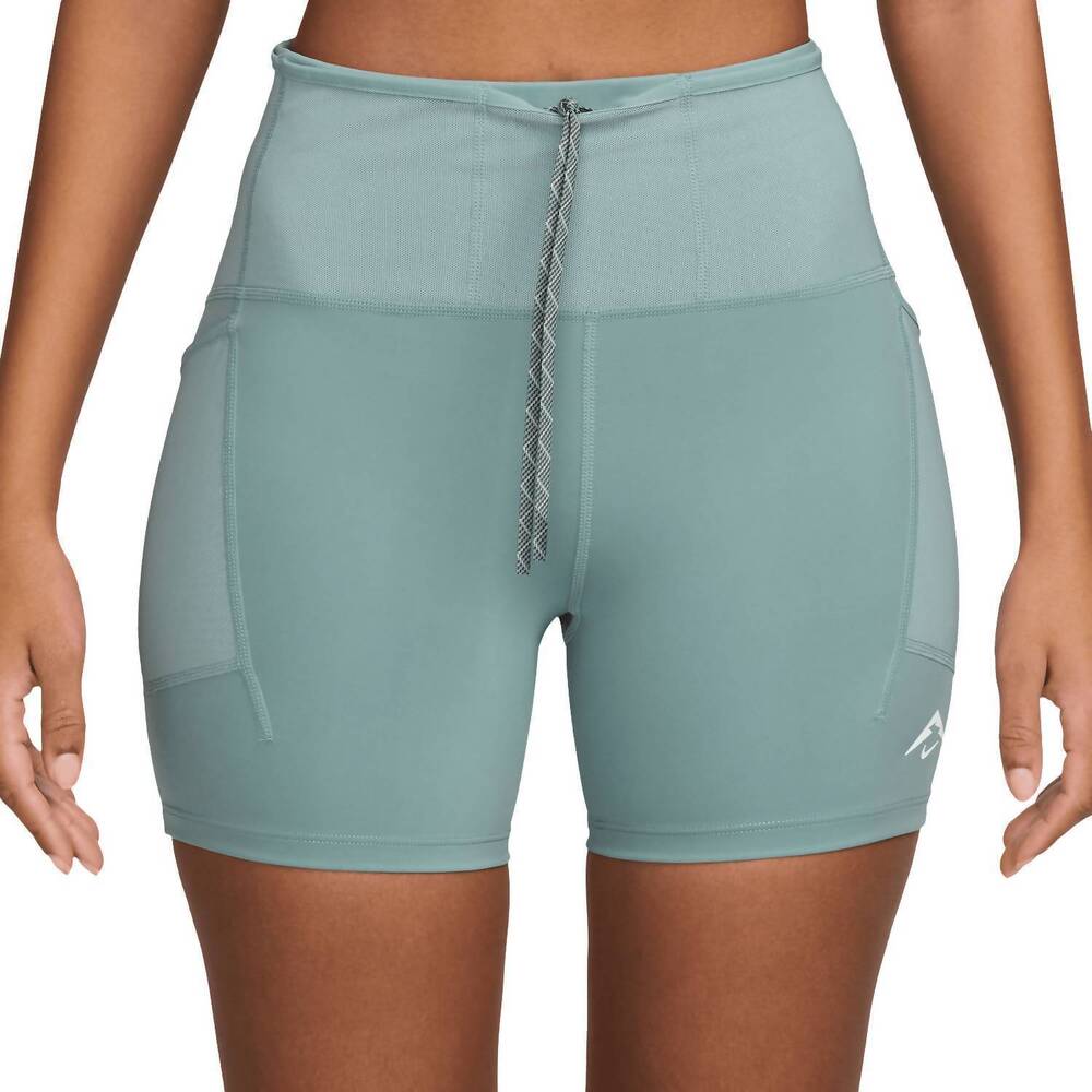 NEW NIKE swift trail high-waisted tight running shorts with pockets in cannon/su